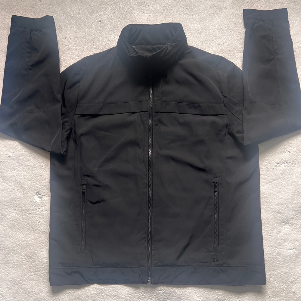 Calvin Klein Men’s Black Water-Resistant Hooded Jacket-Size L